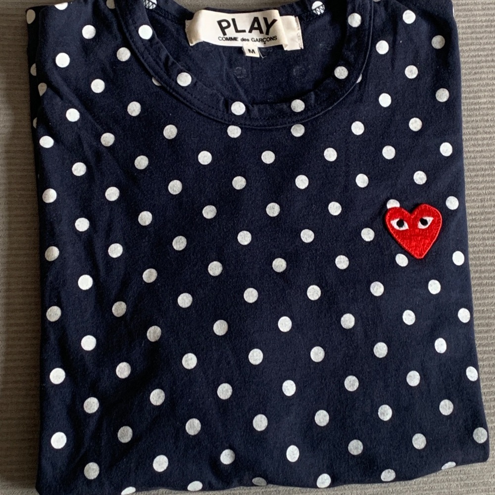 Comme Des Garcons Play Polka Dot LS Shirt Size M